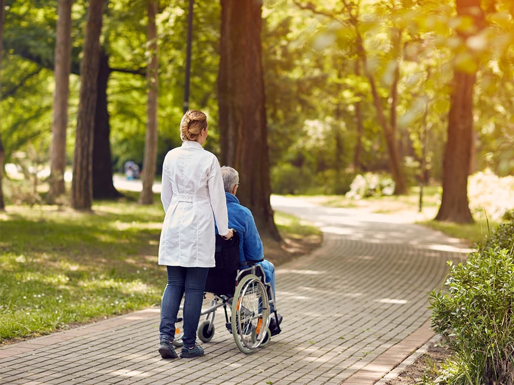 ALS patient at a hospice