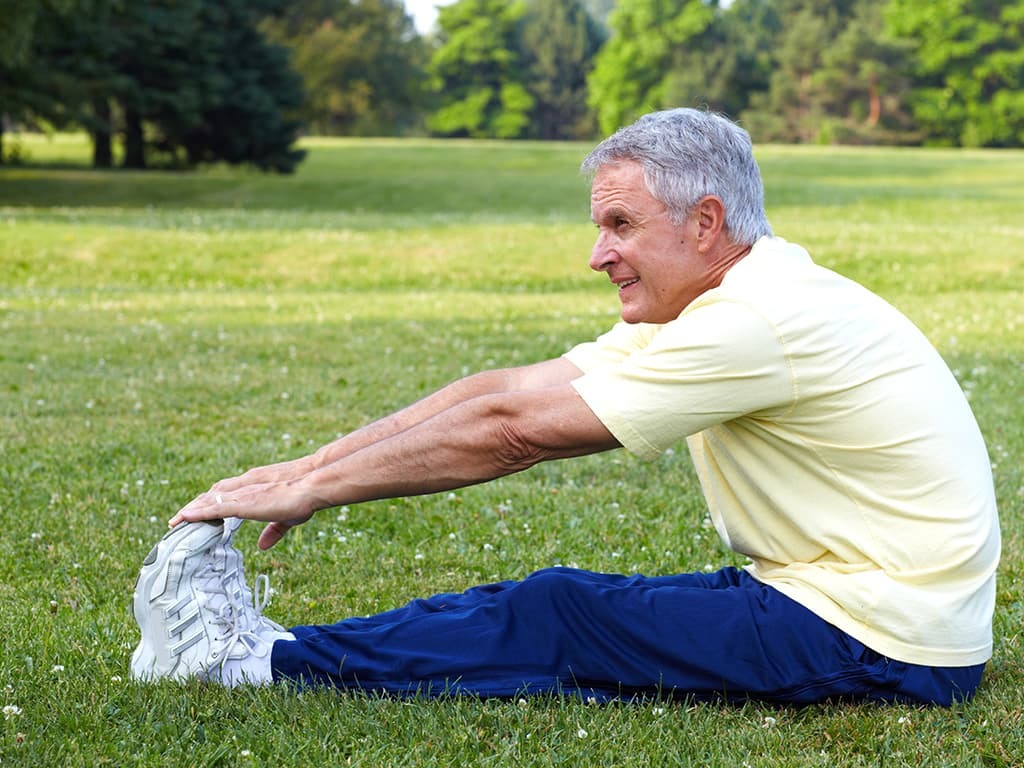 ALS patient stretching