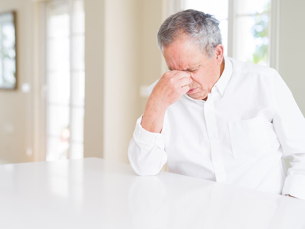 ALS patient suffering from fatigue